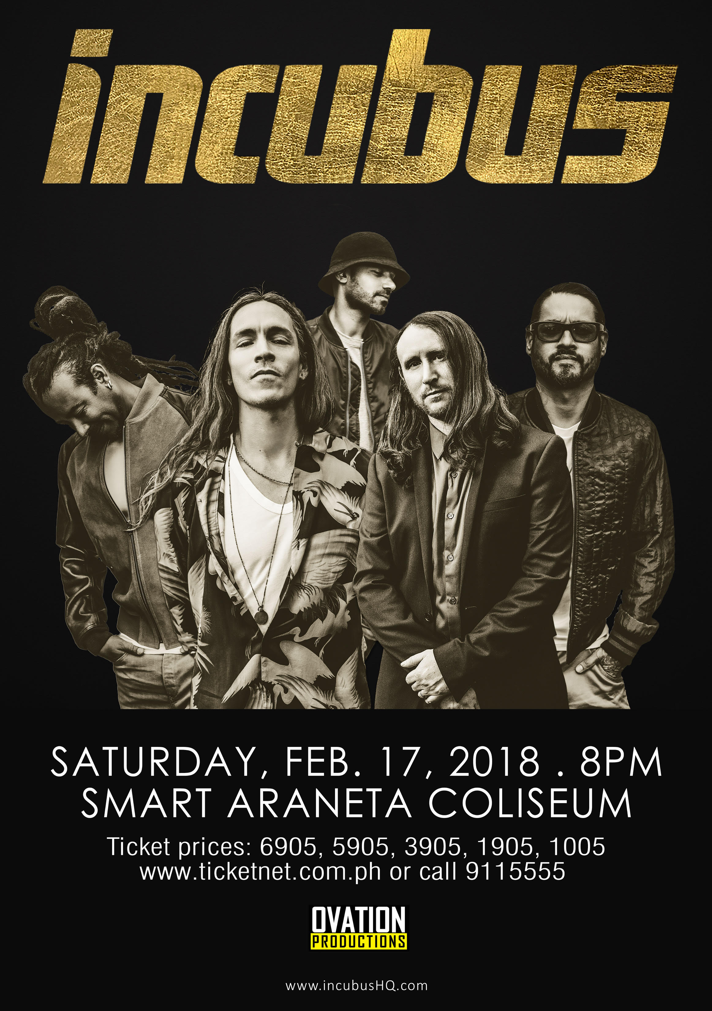 incubus tour poster