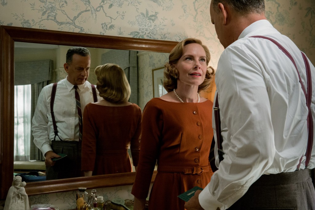 In DreamWorks Pictures/Fox 2000 Pictures' BRIDGE OF SPIES, directed by Steven Spielberg, Brooklyn lawyer James Donovan (Tom Hanks) and his wife Mary (Amy Ryan) become the target of anti-communist fears when Donovan agrees to defend a Soviet agent arrested in the U.S.