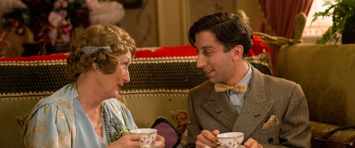 meryl streep and simon helberg in FLORENCE FOSTER JENKINS