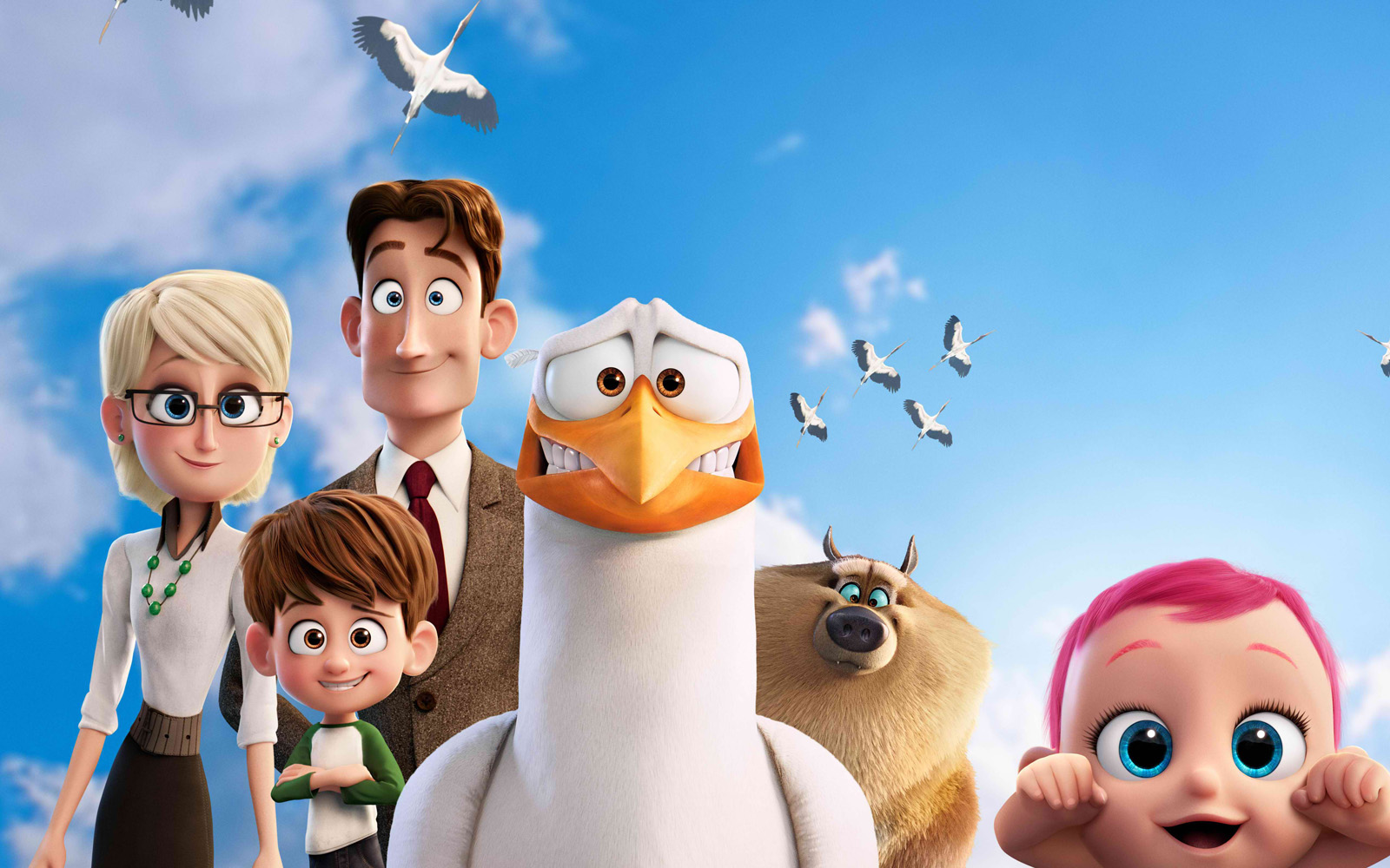 Jennifer Aniston, Ty Burrell are workaholic parents in “STORKS”