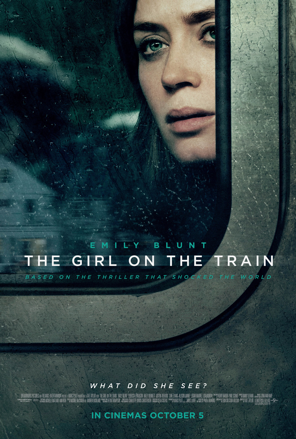“THE GIRL ON THE TRAIN” peeks through the window in new poster