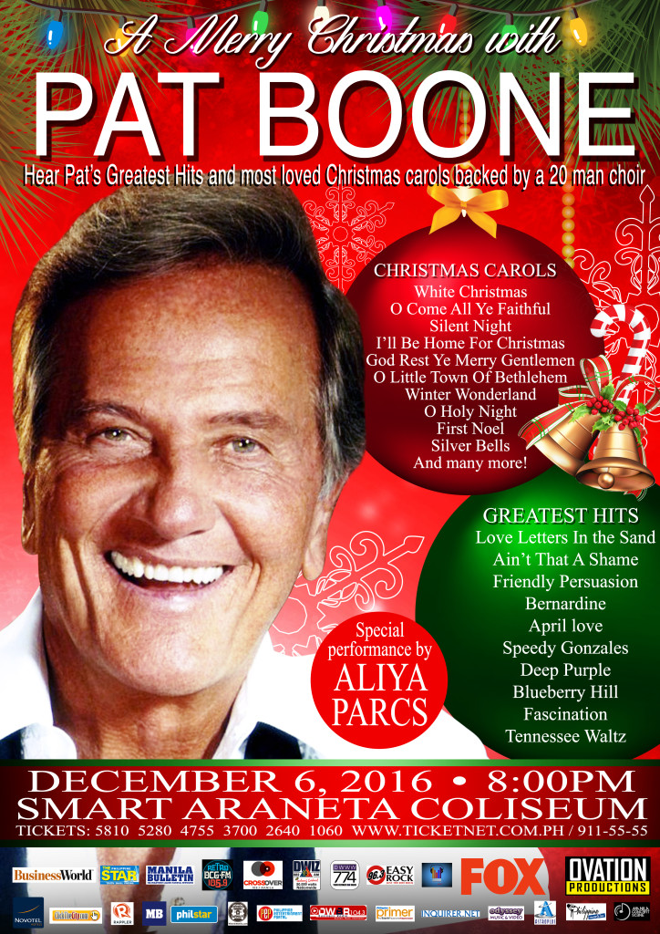 PAT BOONE - WITH MEDIA PARTNERS' LOGO