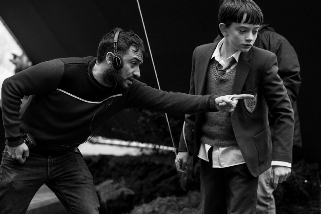 director JA Bayona and Lewis MacDougall in A MONSTER CALLS