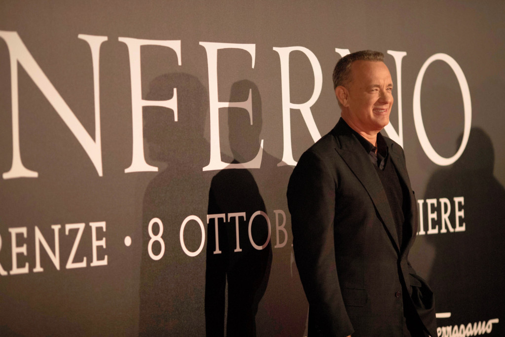 Florence, Italy –October 8, 2016 Tom Hanks at Columbia Pictures INFERNO World Premiere Red Carpet - Opera di Firenze. Florence, Italy