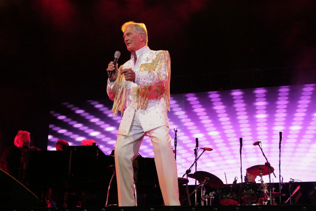 Even at 82, Pat Boone still put up a good show for his fans who came to see him 55 years after his first visit in the Philippines, also at the Araneta Coliseum. GILLAN LASIC/INQUIRER.net