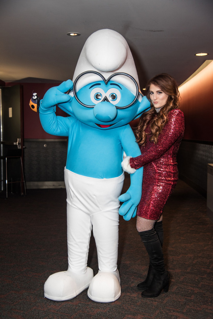 Backstage with Brainy and Meghan Trainor at Jingle Ball 2016 for Columbia Pictures and Sony Picture Animations' SMURFS: THE LOST VILLAGE.