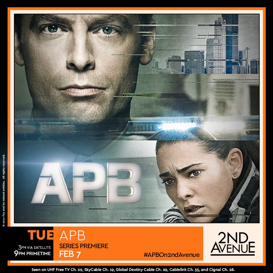 Crime fighting gets an upgrade. Catch #APBOn2ndAvenue on February 7 Tuesday at 3PM and 9PM