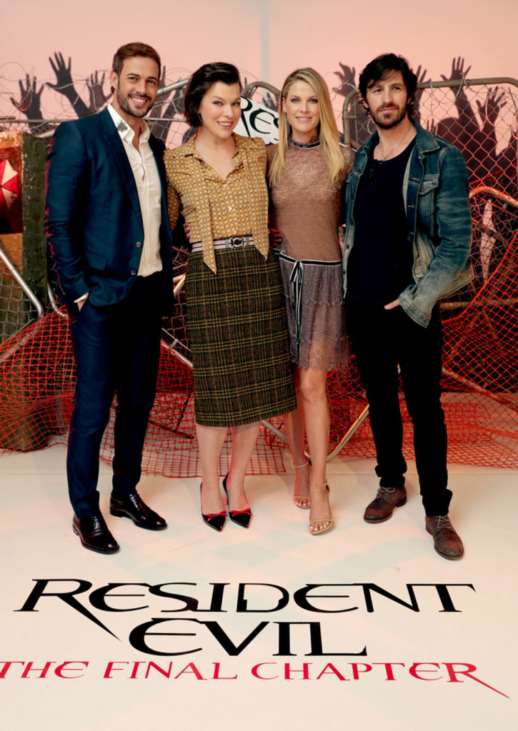 Los Angeles, CA - Saturday, Jan. 7: William Levy, Milla Jovovich, Ali Larter and Eoin Macken at the Screen Gems' "Resident Evil: The Final Chapter" Photo Call at The London Hotel of West Hollywood.(Photo by Eric Charbonneau/Invision for Sony Pictures/AP Images)