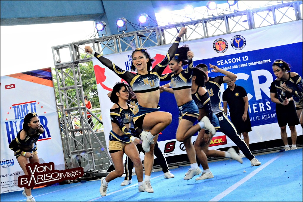 For the fifth year in a row, the National University Pep Squad came out as the top finishers of the College Coed Cheer category of the National Cheerleading Championship (NCC) Season 12 NCR Qualifiers