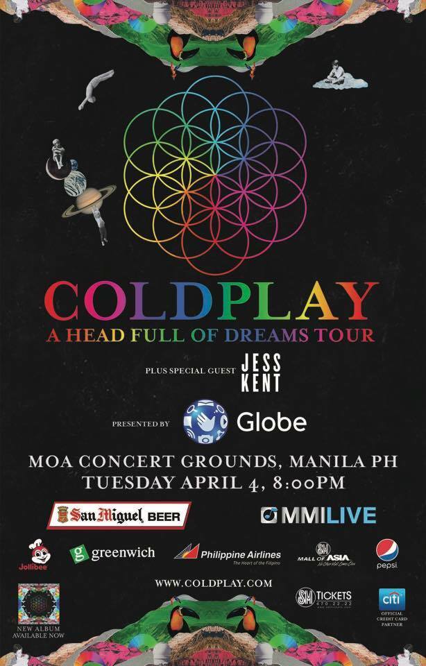 Coldplay, MMI Live, #AHFODTour, MOA