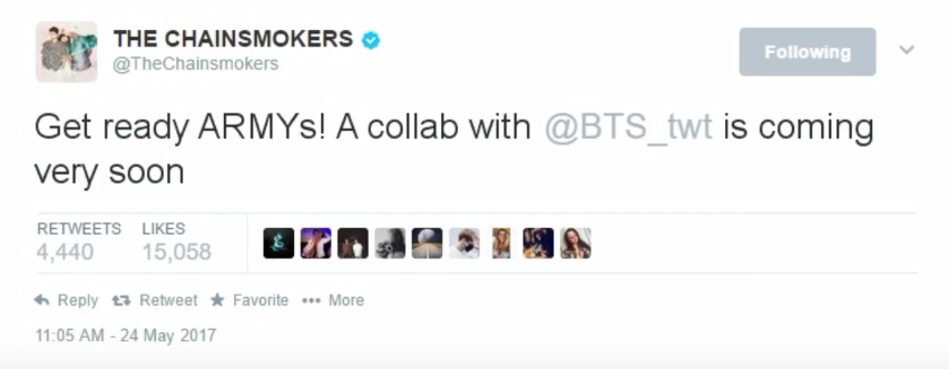 BTS, The Chainsmokers, BBMAs, Billboard Music Awards, collab