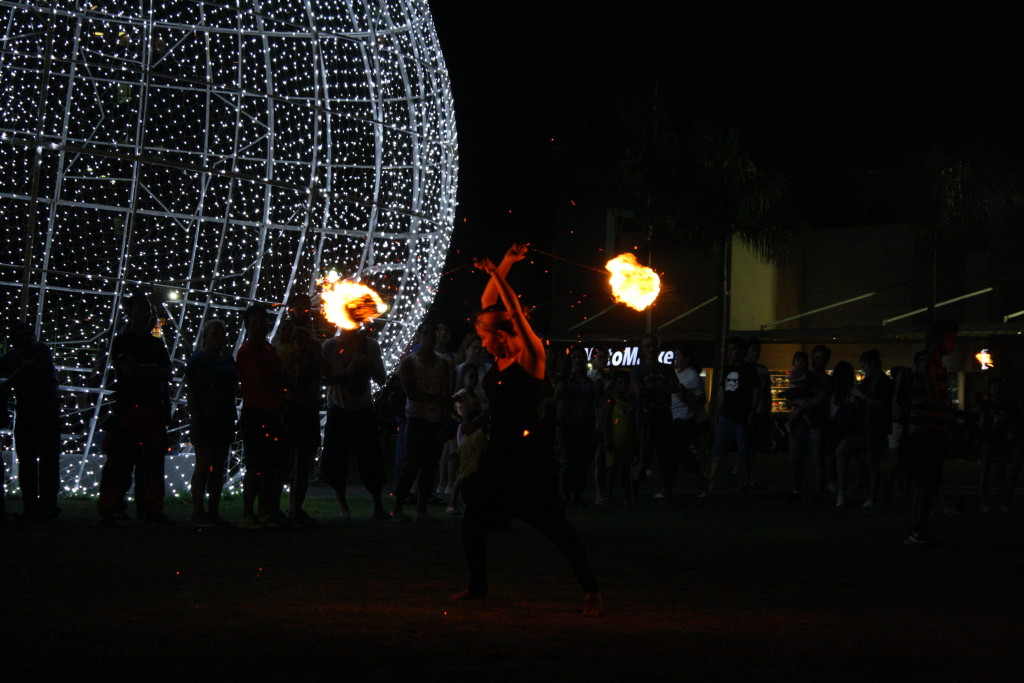 The Flowjammers showed off “South pride” by choreographing an incredible Fire Poi performance.  Francesca Militar/INQUIRER.net