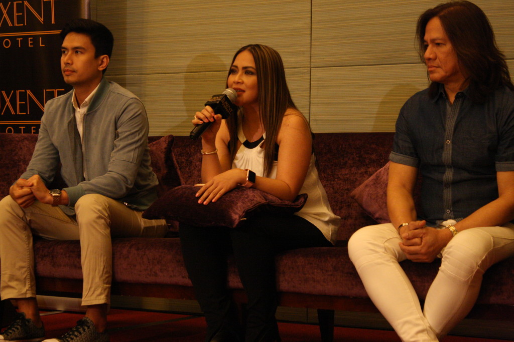 Jinky Vidal explains to the press how her experience as a frontman differs from her experience as a solo artist. Francesca Militar/INQUIRER.net