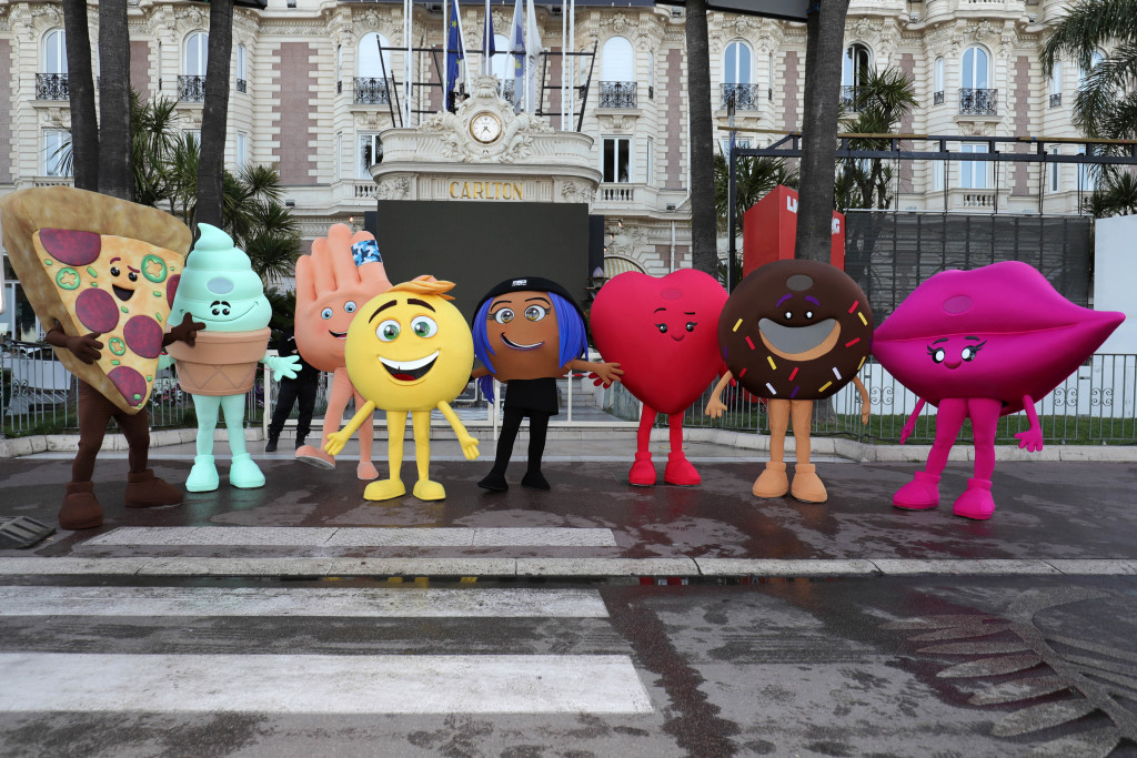 CANNES, FRANCE - MAY 16:  `The Emoji Movie’ takes on Cannes at the start of the 70th Cannes Film Festival on May 16, 2017 in Cannes, France.   (Photo by Neilson Barnard/Getty Images for Sony Pictures)