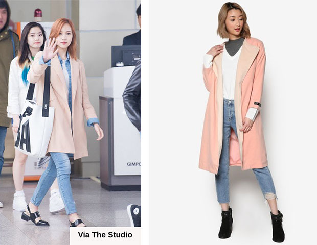 Twice Mina pink coat