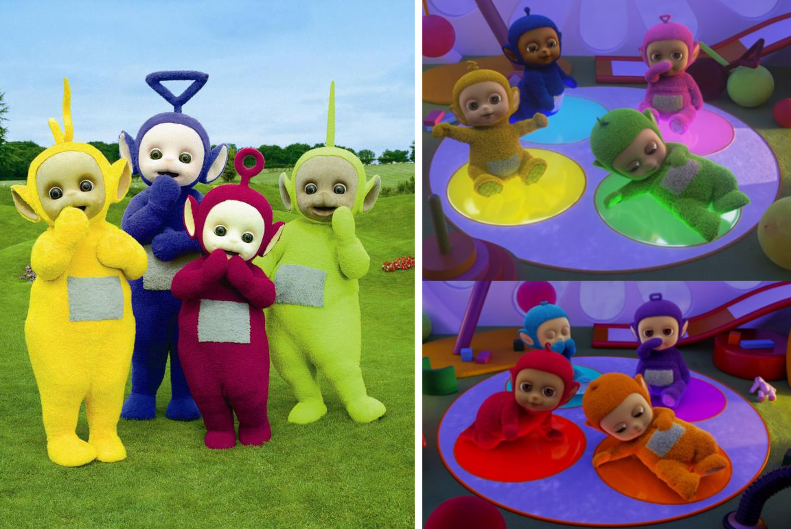 Thicc lady teletubbies cosplay ese. Tiddlytubbies телепузики. Телепузики и телепузята.