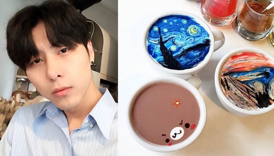 Lee Kang-bin, Cafe C Through, Latte Art, Coffee, Van Gogh, Korea, Seoul