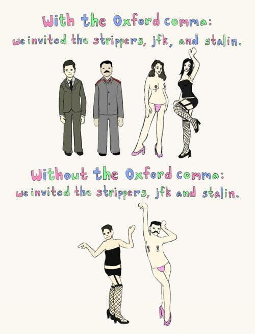 Oxford comma, meme, 