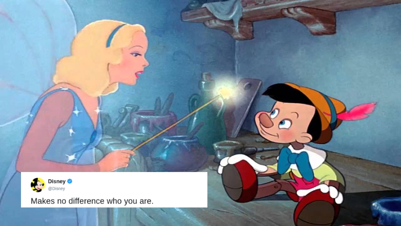 Disney. Twitter, Pinocchio,