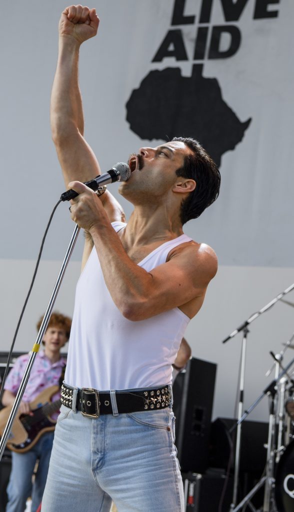 LIVE AID concert in 'Bohemian Rhapsody'
