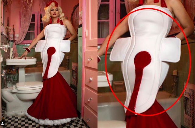 Fil-Am Drag Queen contestant wears ‘period-stained’ dress to empower ladies everywhere