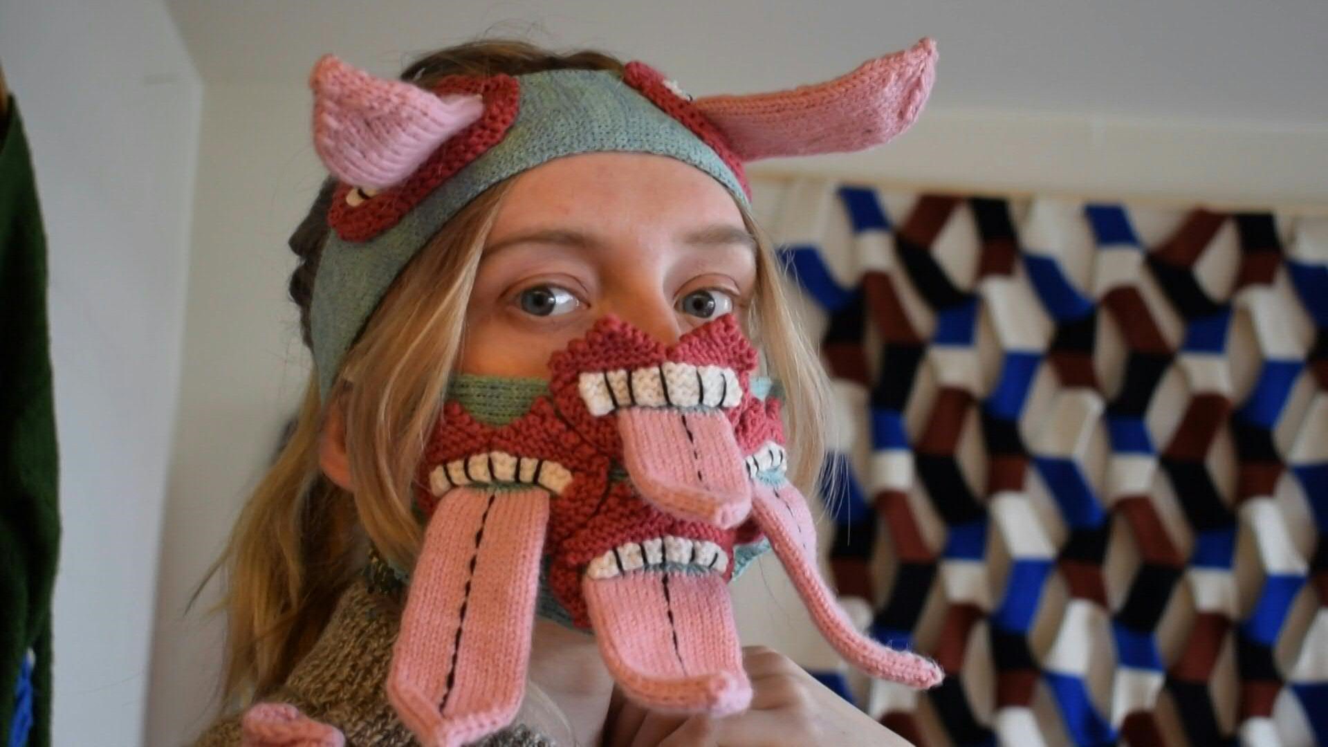Icelandic designer makes ‘scary’ masks to encourage distancing