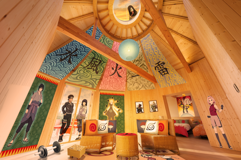 Glamping facility in Japan offers a Naruto-themed suite with various benefits