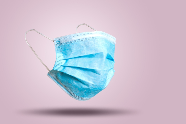 Realistic surgical mask in details