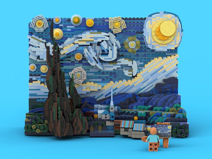 LEGO starry night by Van Gogh