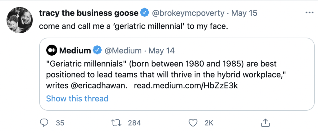 Geriatric Millennials