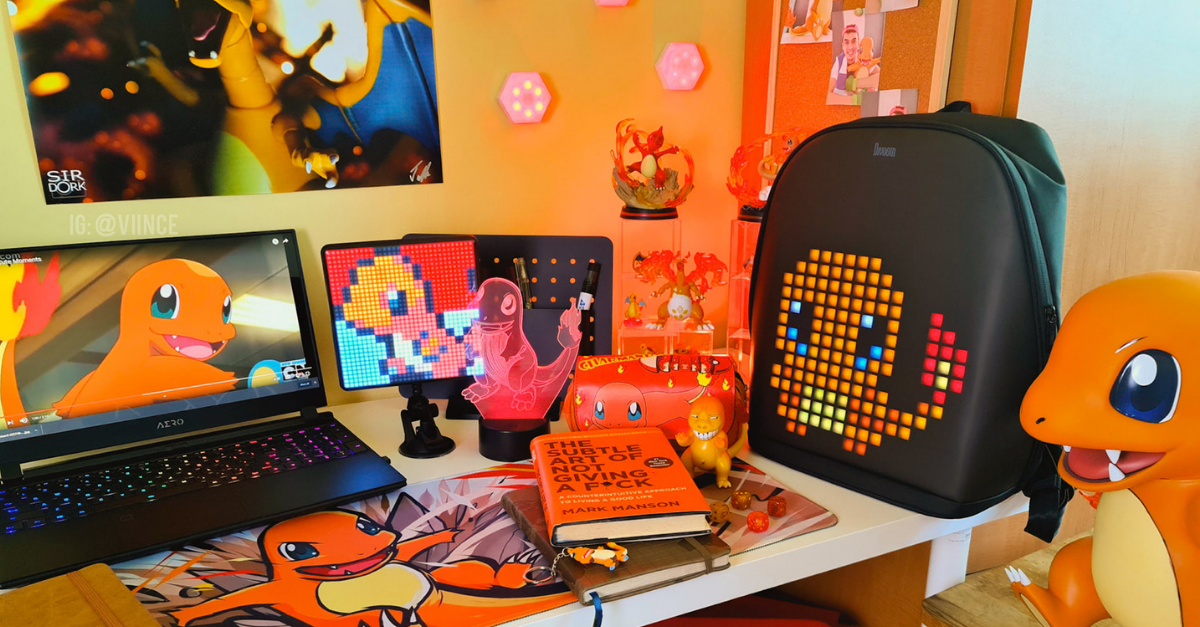 A Filipino toy collector converts his workspace into a Pokémon-themed nook