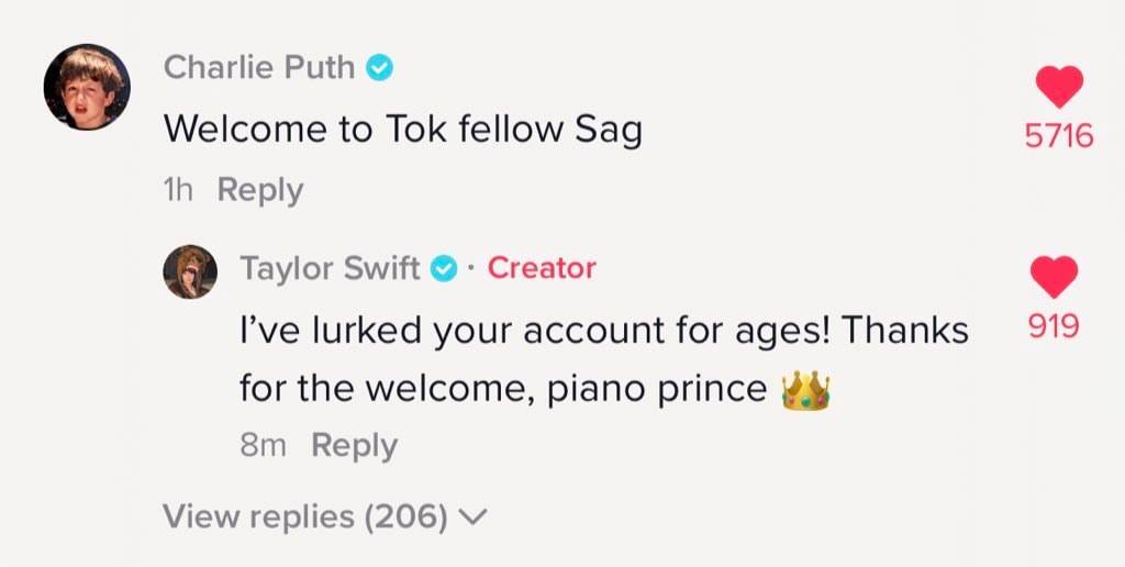Taylor Swift TikTok Charlie Puth