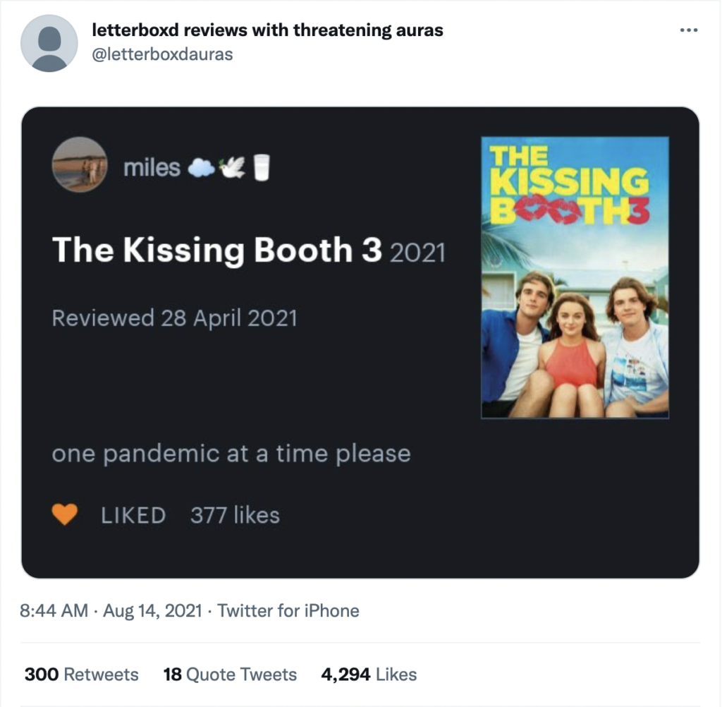 The Kissing Booth 3 Letterboxd review