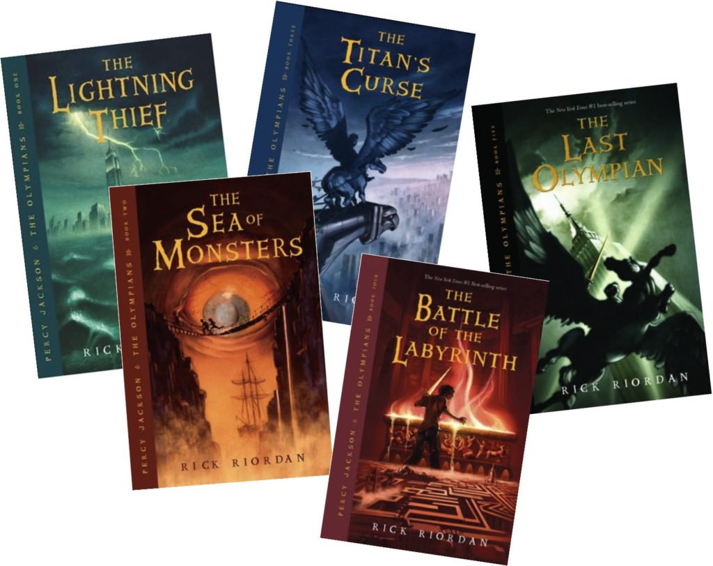 Percy Jackson series, books, bookworm