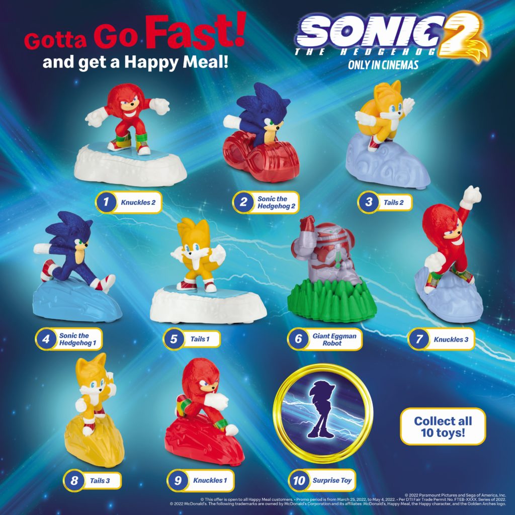 McDonald’s PH launches Sonic 2 Happy Meal toys today, with a surprise