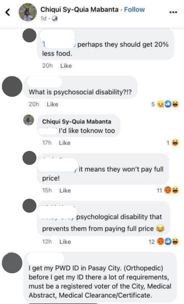 psychosocial disability, pwd