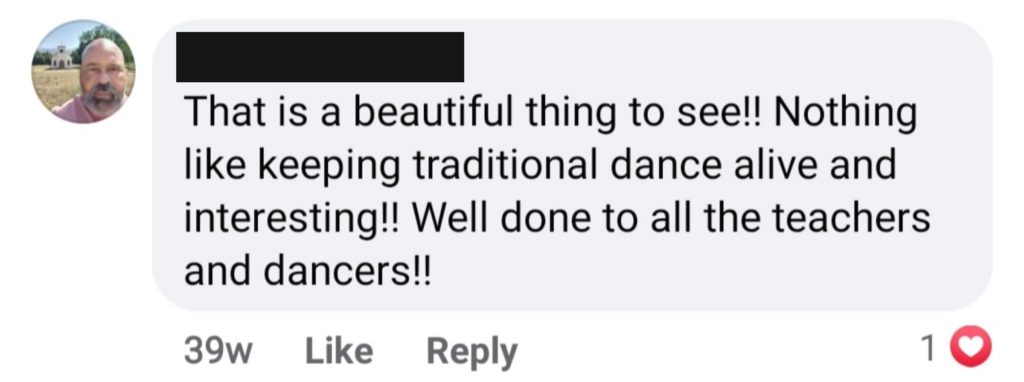 Positive comment for modern tinikling 2