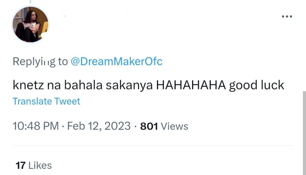 Dream maker tweet 4