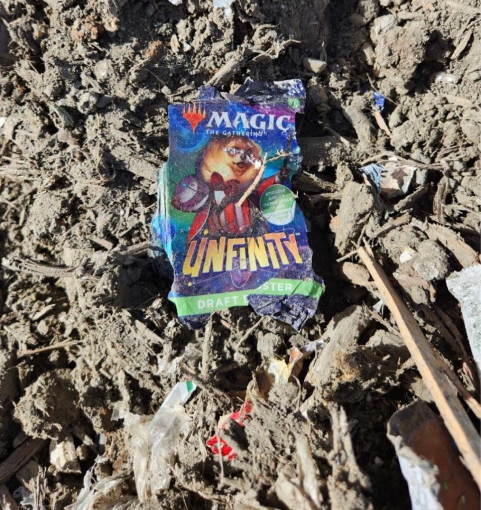 magic cards in landfill