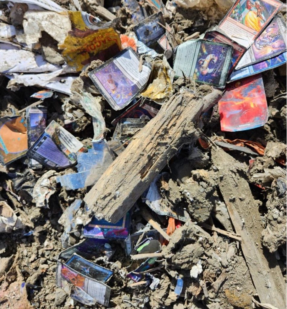 magic cards in landfill