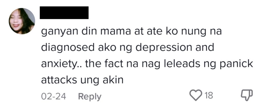 reaction to mental health disorder
