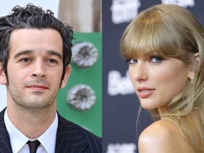 Taylor Swift and Matty Healy seen leaving a recording studio in New York City together 