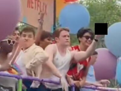 ‘Heartstopper’ cast give the middle finger to anti-LGBTQ protesters at the 2023 London Pride event
