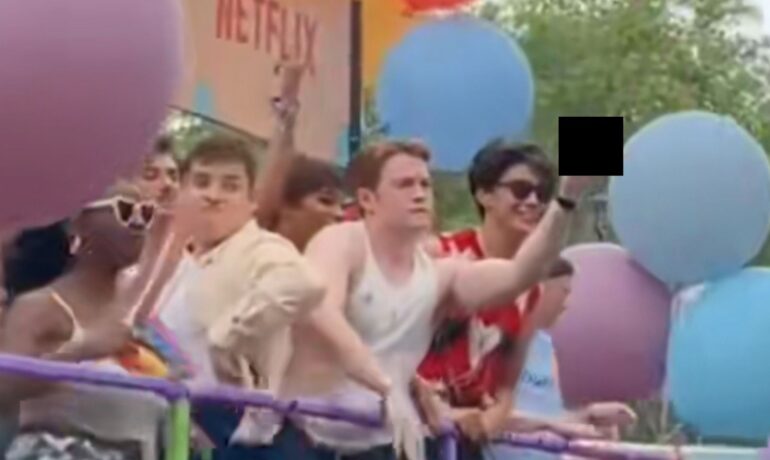 'Heartstopper' cast give the dirty finger to anti-LGBTQ protesters at the London Pride event pop inqpop