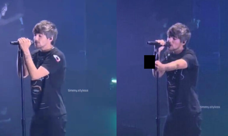 Louis Tomlinson flips dirty finger to a fan who threw a bracelet at him on stage, garners different reactions pop inqpop