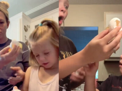 Parents cracking eggs on their kid’s heads for views leave the internet fuming