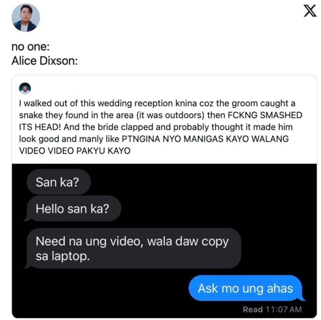 Filipino X community comment