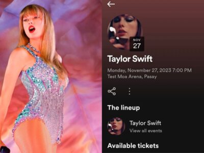 ‘The Eras Tour in Manila?’: Filo Swifties in a frenzy after seeing an ‘event in Pasay’ on Taylor Swift’s Spotify profile