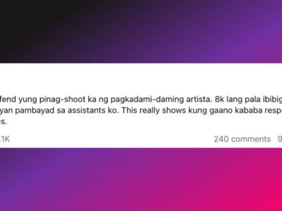 Filipino freelance photographer calls out client and the entire industry for engaging in low-ball techniques