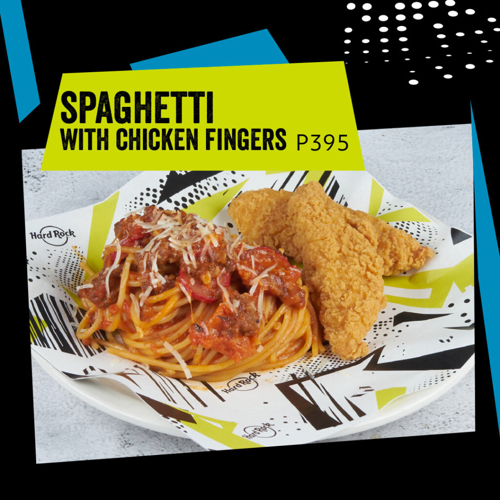 HRC Kids Menu-Spaghetti with Chicken Fingers